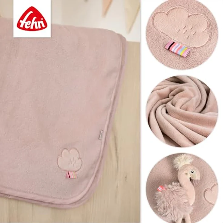 Fehn Kuscheldecke Flamingo 75 x 100 cm Rosa – Bild 5