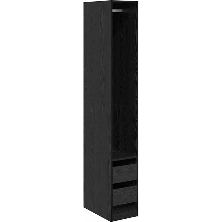 vidaXL Kleiderschrank Schwarz Eichen-Optik 30 x 50 x 200 cm 3403221 – Bild 2