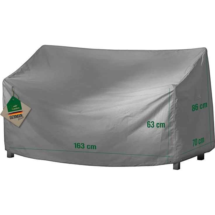 mehr Garten Gartenmöbel-Schutzhülle Premium, Premium Gartenbank-Schutzhülle 3 Sitzer: 163(B)x70(T)x63/86(H) cm I Ro – Bild 1