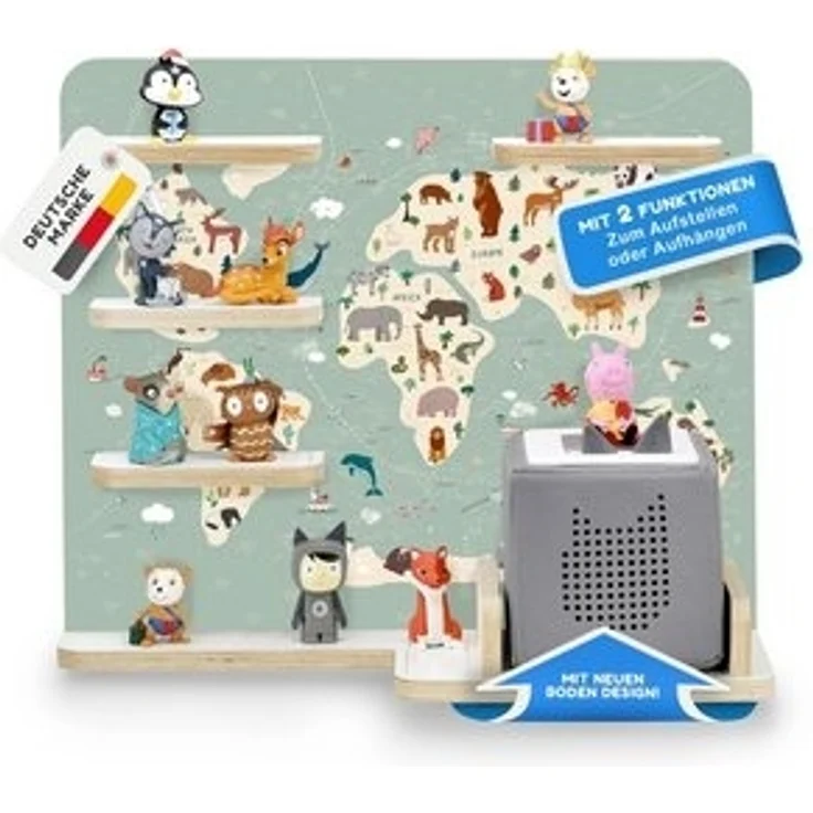 stadtecken Kinderregal Atlas mit schmalen Boden - geeignet für die Toniebox und Tonies, Bunte, verspielte Aufbewahrung für 35 Figuren, ideal fürs Kinderzimmer – Bild 6