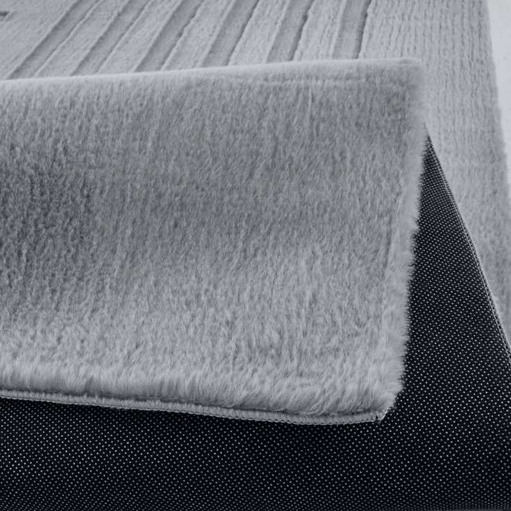 TaraCarpet Langflor-Teppich Tara Carpet Kodiak Twister Hasenfellteppich der Premiumklasse, rechteckig, Höhe: 25 mm, Wohnzimmer, Schlafzimmer, Esszimmer, Jugendzimmer grau 080x150 – Bild 4