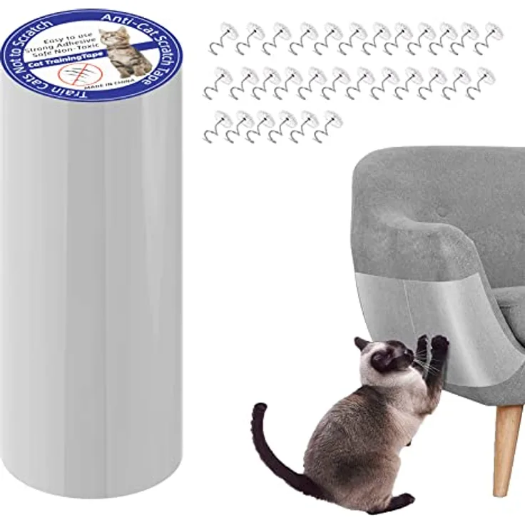Kratzschutz Sofa Katze, kratzmatte selbstklebend (20x300) cm,kratzschutz tür, Hund, Anti-Kratz-Sofa Katzen kratzschutz für möbel, Geeignet für Anti-Kratz-Matte, Möbelschutzfolie