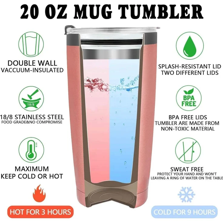 Livole Muttertagsgeschenke 20oz Edelstahl Hund Mama Kaffeebecher – Bild 5