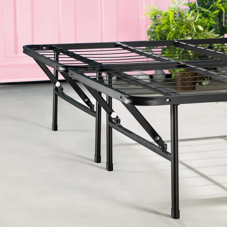 Zinus Plattformbett, Metall, Schwarz, 120x190 cm – Bild 3