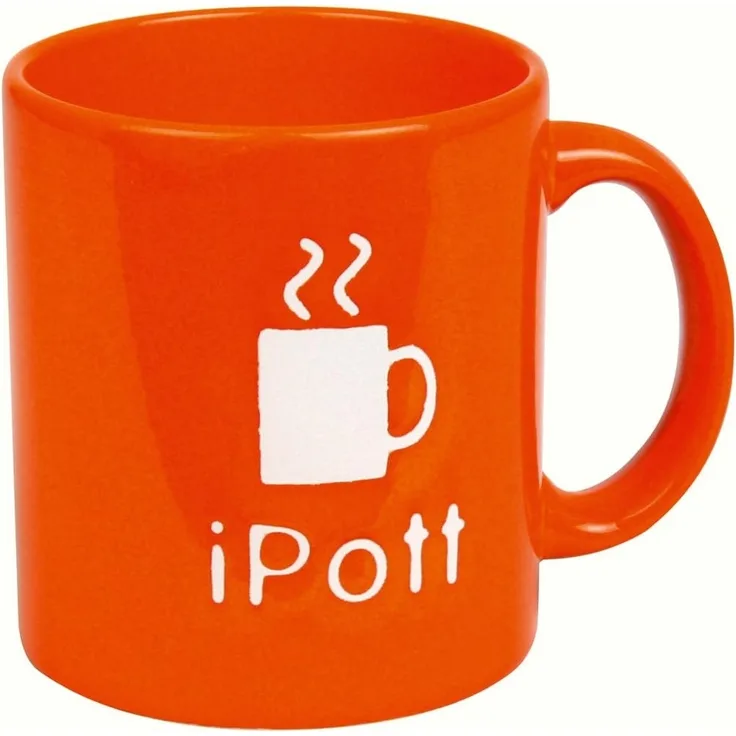 Könitz 4105024631 Kaffeebecher, Keramik, orange, 11. 0x8. 0x9. 2 cm