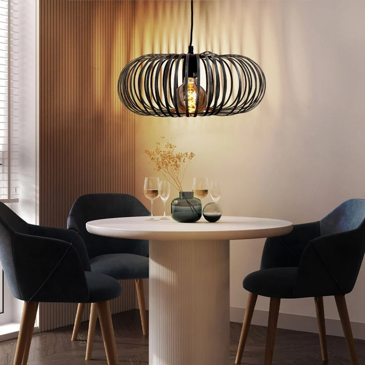 RGB LED Pendelleuchte, dimmbar, Fernbedienung, H 150 cm – Bild 10