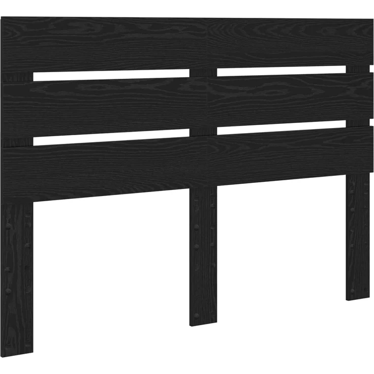 vidaXL Bettrahmen Schwarz 140 x 190 cm Massives Kiefernholz 3411745 – Bild 5