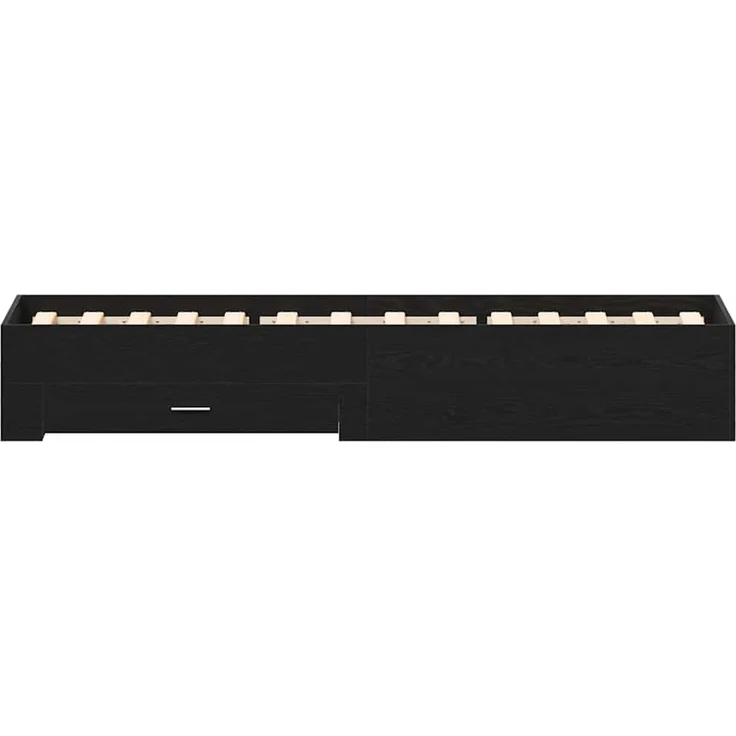 vidaXL Bettrahmen Schwarz Eichen-Optik 100 x 200 cm Holzwerkstoff 3333983 – Bild 6