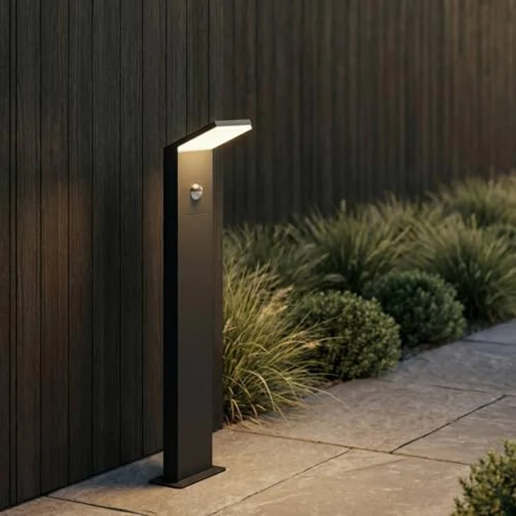Lucande LED Wegeleuchte 60 cm, Pollerleuchte mit Bewegungsmelder, spritzwassergeschützt IP54, 8,5W, warmweiß 3000K – Bild 3
