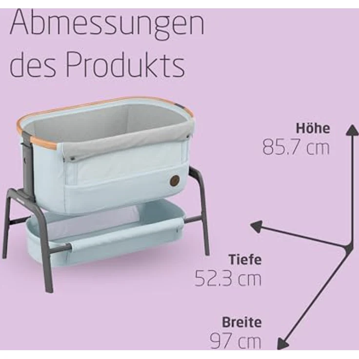 Maxi-Cosi Babybett/Beistellbett Iora, Essential Grey – Bild 8