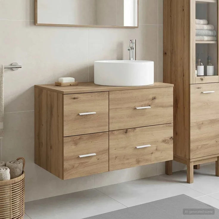 vidaXL Badezimmerschrank-Set 2 stk. Artisan-Eiche 79,5 x 44,5 x 80 cm 3404015 – Bild 1