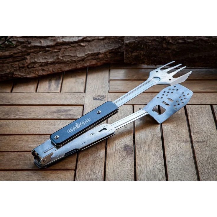 Grillfürst Grillzange Grillfürst BBQ - Multitool - 4in1 Grillbesteck, BBQ Tool, Outdoor Grillbesteck – Bild 3
