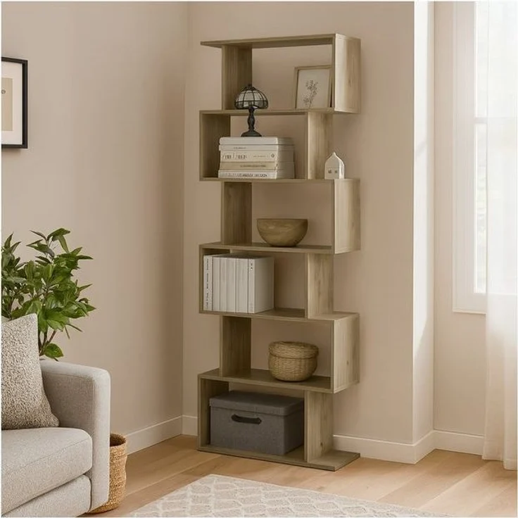 HTI-Living Bücherregal Regal 70x189 Thekla Artisaneiche, Stück 1-tlg, Standregal mit 6 Fächern Raumteiler – Bild 3