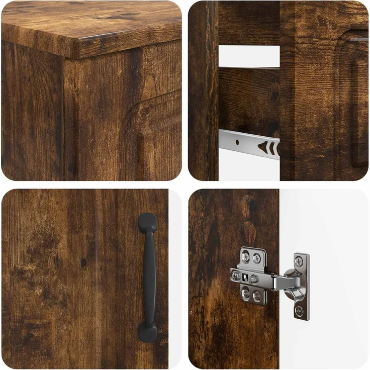 vidaXL 4-teiliges Badezimmer-Schrank-Set UTRECHT Raucheiche 3417977 – Bild 8