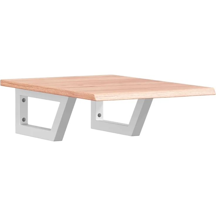 vidaXL Waschtischplatte mit Halterung Stahl und Massivholz Eiche 3302558 – Bild 1