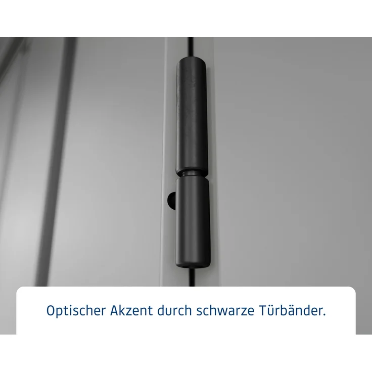 Hörmann Ecostar Metall-Gerätehaus "Euroline Trend" mit Flachdach EFD 5, graualuminium, 214 x 214 cm,2-flüglige Tür – Bild 5