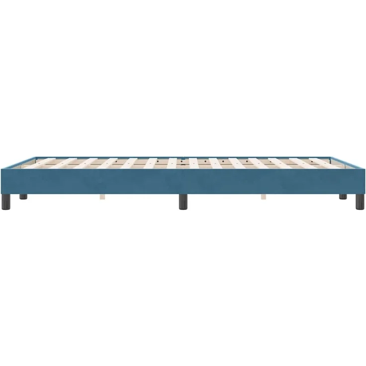 vidaXL Boxspringbett ohne Matratze Dunkelblau 120x220 cm Samt 3315871 – Bild 6