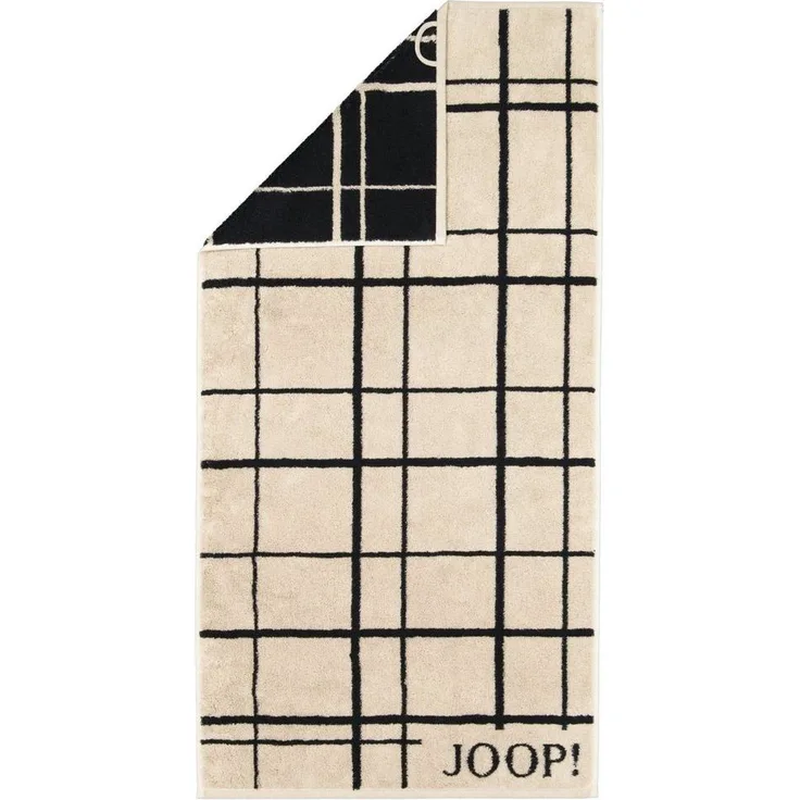 Joop! Handtuch 50x100 Select Layer Karo ebony sand schwarz 1696-39