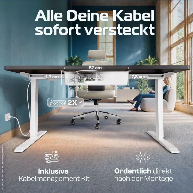 ProDesk Weiß/Schwarz (160x80 cm) – Bild 4