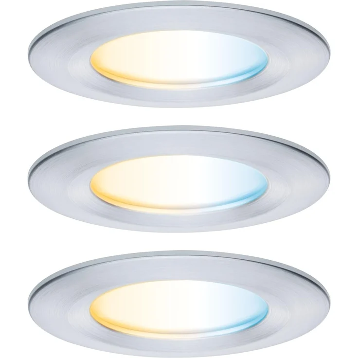 Paulmann 92444 LED Einbauleuchte Nova Coin 3er-Set Zigbee Tunable White Alu gedreht IP44 – Bild 12