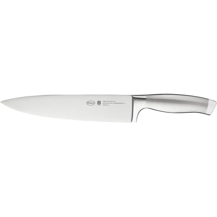 RÖSLE Kochmesser Basic Line, Hochwertiges Küchenmesser zum Schneiden von Fleisch, Fisch, Geflügel und Gemüse, Klingenspezialstahl, Edelstahl 18/10, ergonomischer Griff