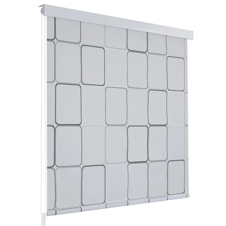 vidaXL Duschrollo 80x240 cm Quadratmuster 142847