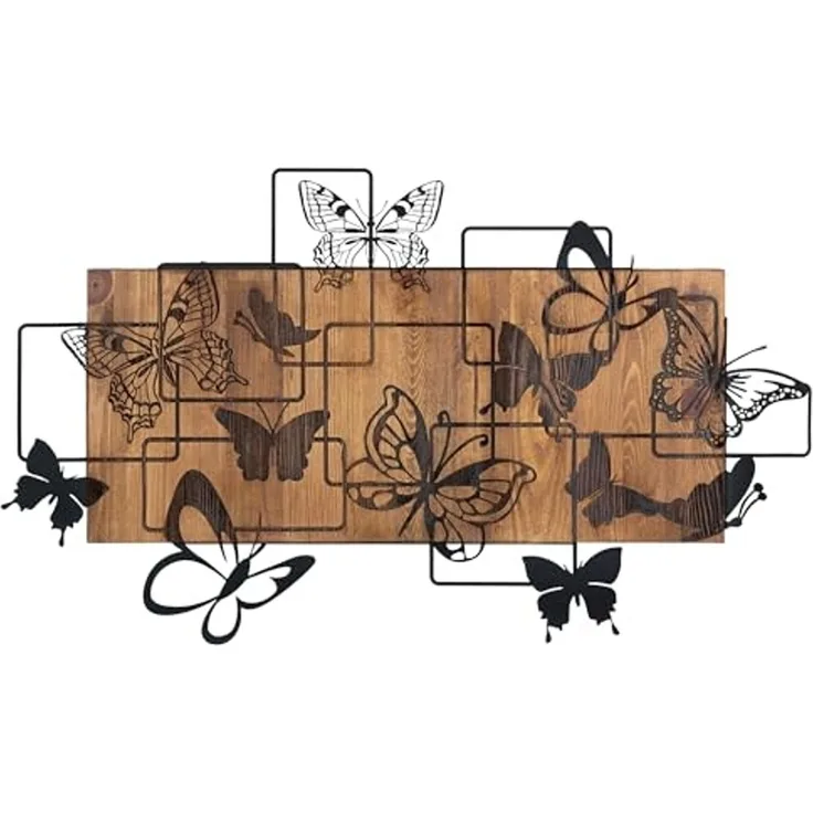 Wallity 'Legendary' Dekoratives Wandaccessoire aus Holz, Schwarznuss, 42,5 x 73 cm