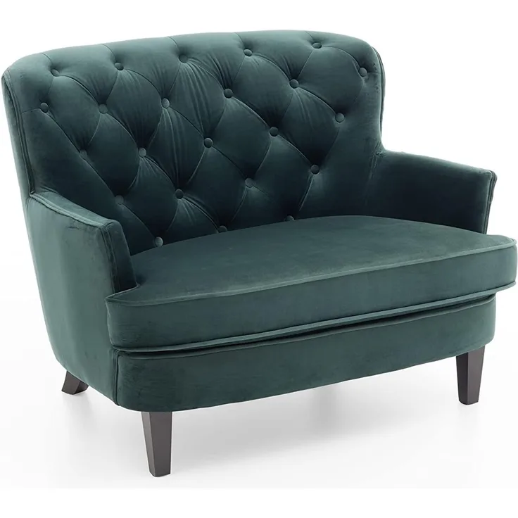 Atlantic Home Collection Leo Loveseats, Massivholz, 02 Grün, XXL-Sessel
