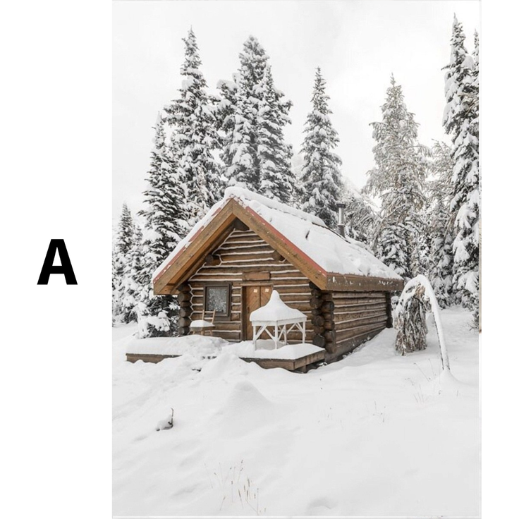 Winter Frostblätter Rentier Frostblätter Poster · Bilder Wohnzimmer · Wandbilder Schlafzimmer · Deko Print ohne Rahmen - A / 15x20