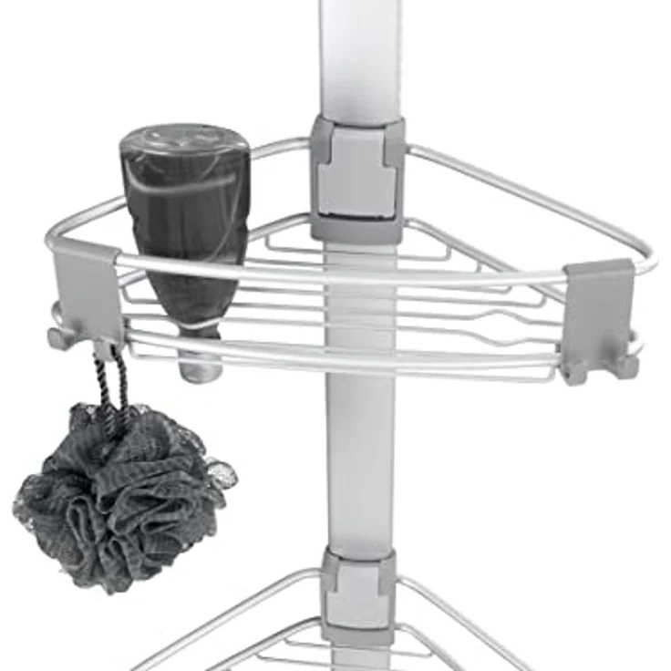 WENKO PURIO Dusch Eckablage, Chrom, 3 Etagen, Aluminium – Bild 6