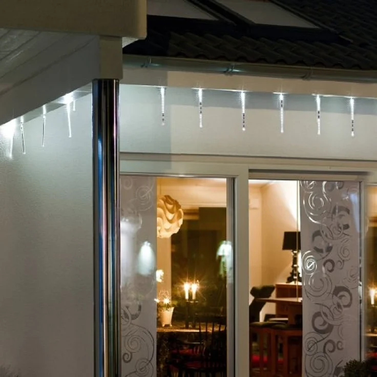 KONSTSMIDE LED-Lichterkette 2765-103 LED Leuchtstäbe Lichtervorhang Schneefalleffekt 60er außen – Bild 1