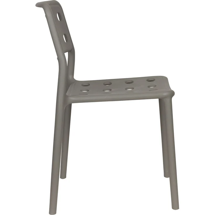Gartenstuhl Serra im 4er-Set, Grau aus wetterfestem Kunststoff 45,5x53x80 cm – Bild 3