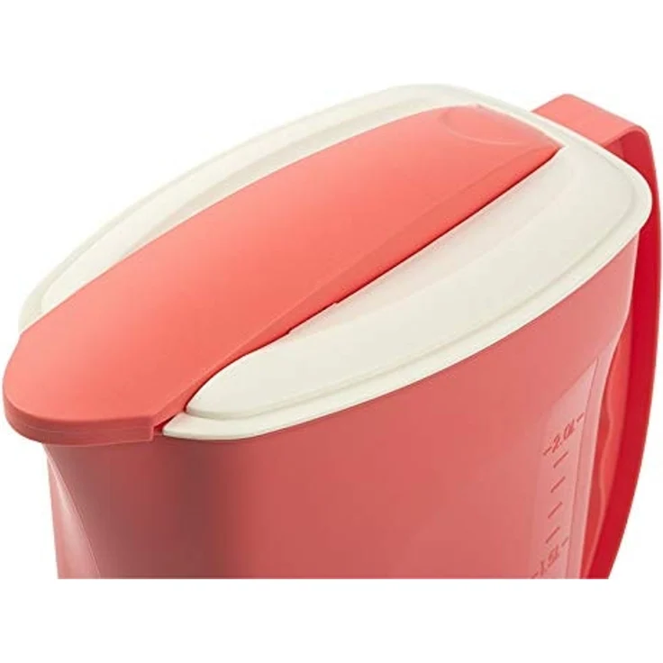 Engelland Wasserkrug Getränkekkrug mit Füllskala und abnehmbarem Deckel, (Vorteils-Set, 2-tlg, 2 Liter Fassungsvermögen je Krug), BPA-frei, frostbeständig, spülmaschinengeeignet, Kühlschrankkrug – Bild 4