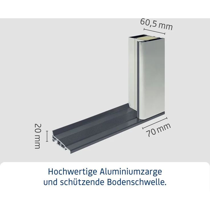 Hörmann Ecostar Haustür "ISOPRO IP 010", anthrazit metallic (CH 703), 110 x 210 cm (B x H),DIN Links – Bild 5