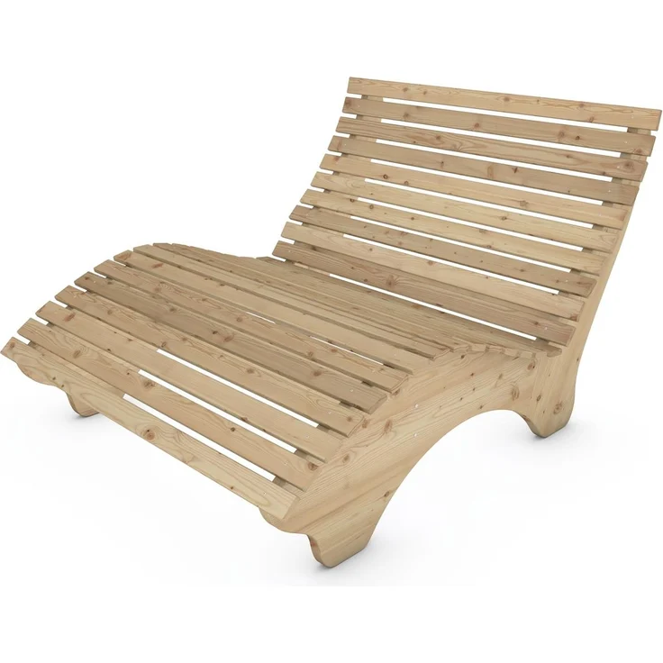 Relaxliege "Ruhe-Vroni" (Lärche) 2-teilig stehend Breite 140 cm – Bild 2