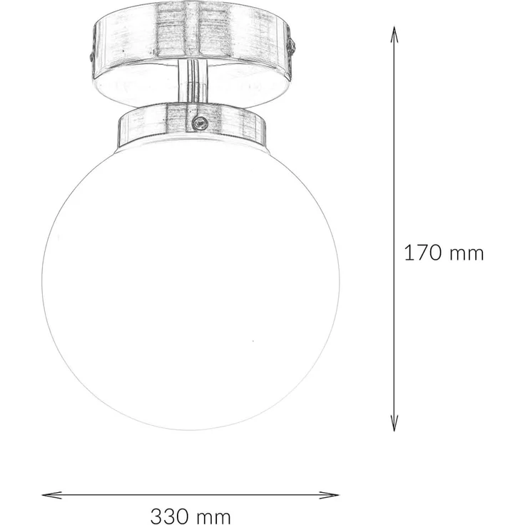 Licht-Erlebnisse Deckenleuchte TOHO, ohne Leuchtmittel, Badlampe Decke Chrom Weiß E14 Kugelschirm – Bild 7
