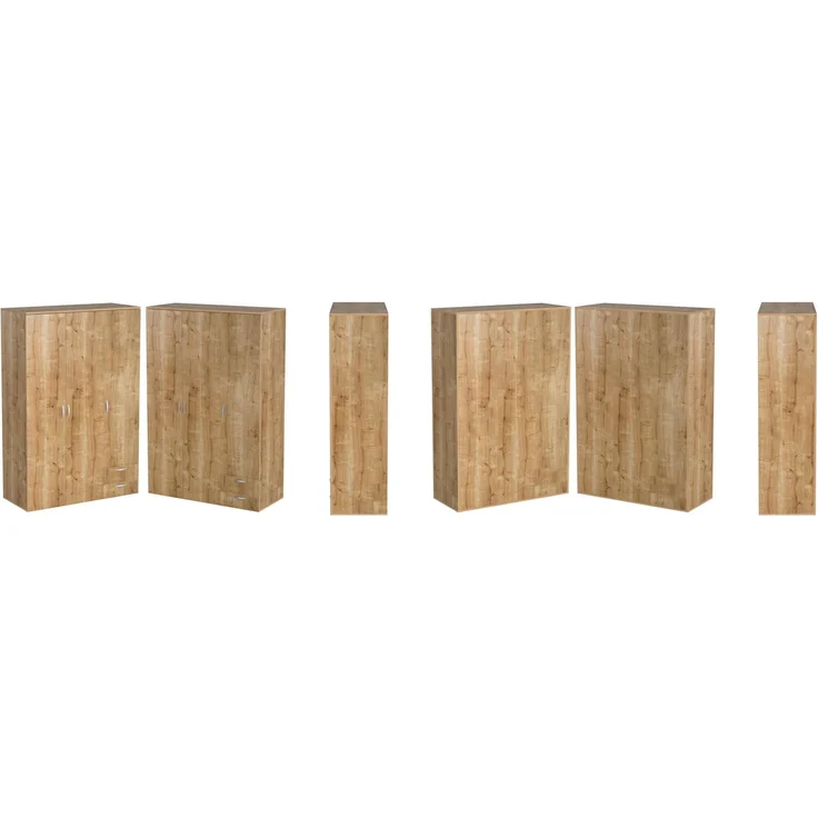 Kleiderschrank, Saphir Eiche, 120x177x52cm – Bild 10