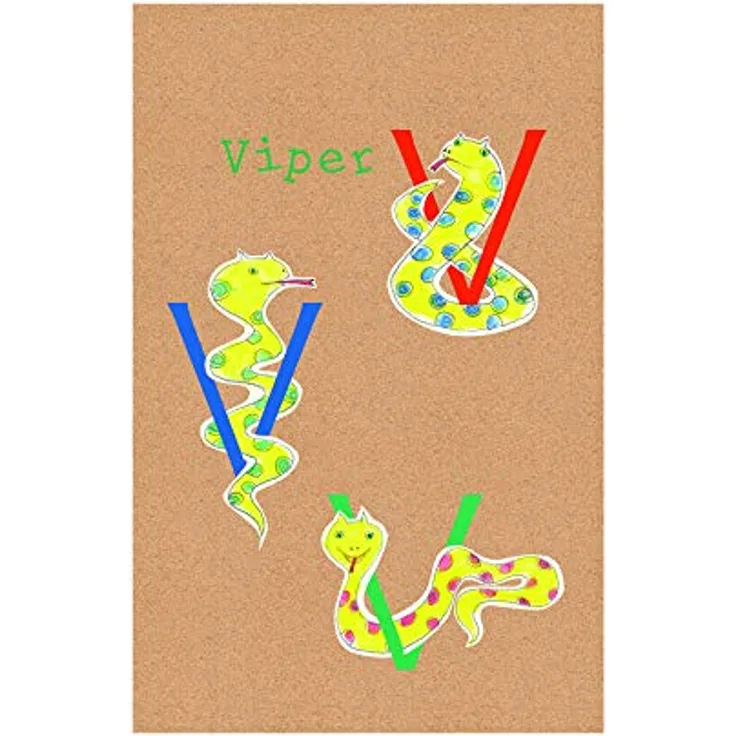 Komar ABC Animal V, Wandbild Poster für Kinderzimmer, 50 x 70 cm, seidenmatte Oberfläche, fotorealistischer Druck, Made in Germany, ohne Rahmen
