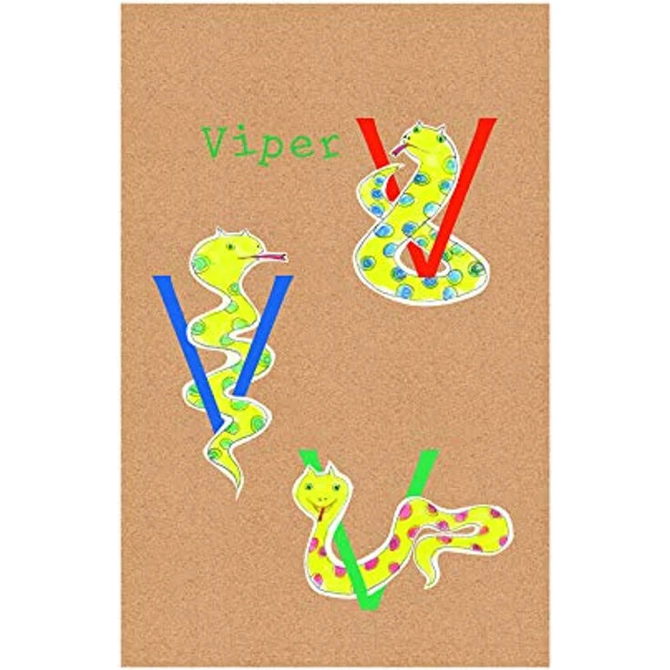 Komar ABC Animal V, Wandbild Poster für Kinderzimmer, 50 x 70 cm, seidenmatte Oberfläche, fotorealistischer Druck, Made in Germany, ohne Rahmen – Bild 1