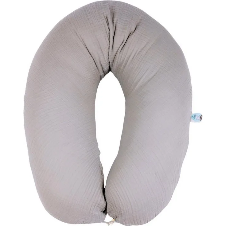 SEI Design Stillkissen Seitenschläferkissen XXL Babynest - Baby Erstausstattung Neugeborene, Schwangerschaftskissen 190x30 cm, Schwangerschaftskissen mit Bezug, Musselin Bezug 100% BIO Baumwolle, 100% Vegan
