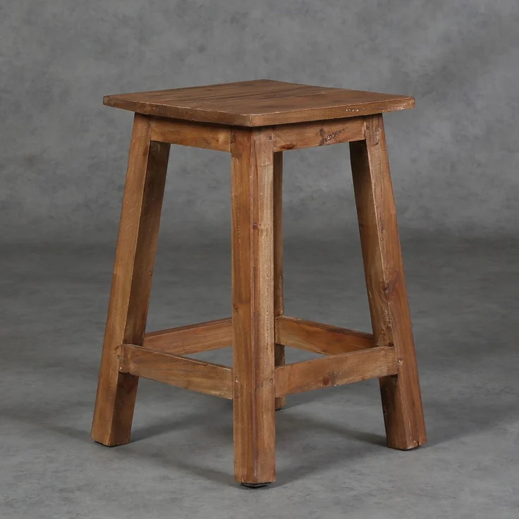 Teakholz Hocker Rocco, Teakholz, 29 x 29 x 48 cm – Bild 2