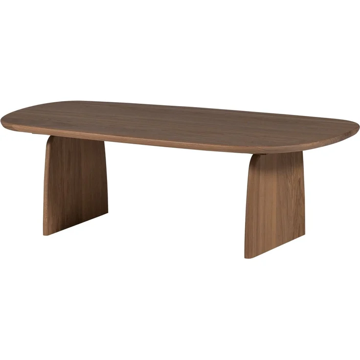 Couchtisch Tablo Eiche FSC, organisches Design, modern, braun, 110x60 cm, lackiert – Bild 1
