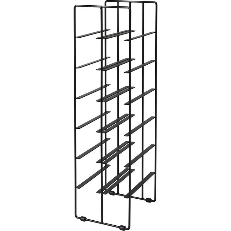 Blomus PILARE Weinflaschenregal, Weinregal, Flaschenregal, Stahl matt pulverbeschichtet, schwarz, 65776