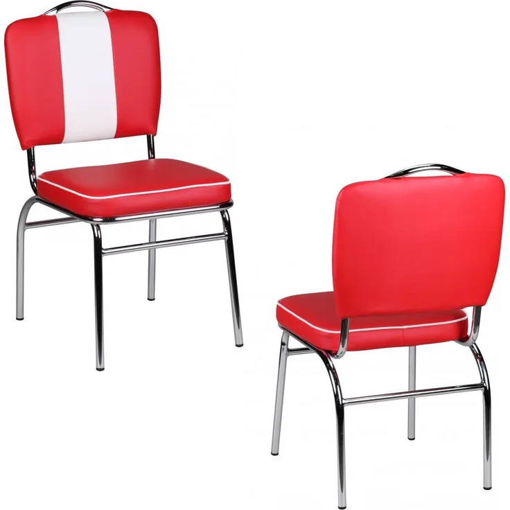 4er-Set Esszimmerstühle KING American Diner 50er Jahre Retro