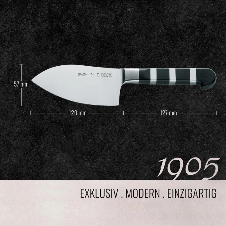 F. DICK Kräutermesser Dick Kräutermesser 1905 Küchenmesser Klinge 12 cm, X50CrMoV15 Stahl Messer – Bild 2