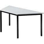 Besprechungstisch DQTR Trapez 160x69cm Grau 4-Fuß Gestellfarbe: Schwarz