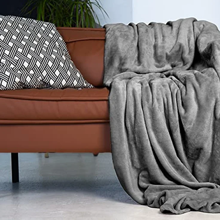 Wohndecke Kuscheldecke super weich & flauschig – warme Fleecedecke, Gräfenstayn, warme Wolldecke, Sofadecke & Tagesdecke - Überwurf Sofa, Couch – Bild 6