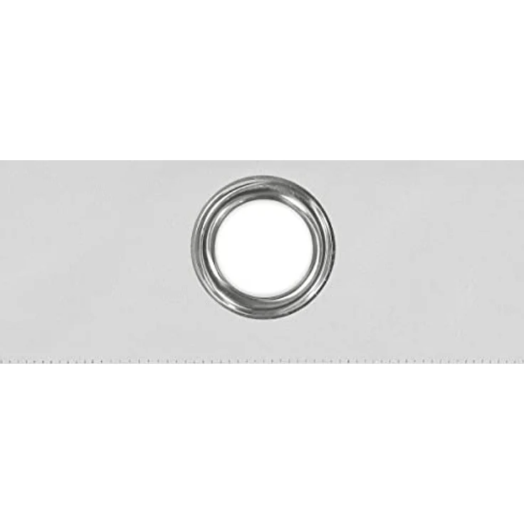 Eclipse Bradford Thermoisolierter Verdunkelungsvorhang mit Ösen, wasserdicht, für den Außenbereich oder Terrasse, 1 Panel, 132,1 x 213,4 cm, Silberweiß – Bild 4