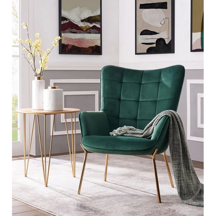 loft24 Loungesessel Bruce (1-St), Polstersessel, Sessel, Armlehnsessel, Metallgestell, Sitzhöhe 44 cm – Bild 1