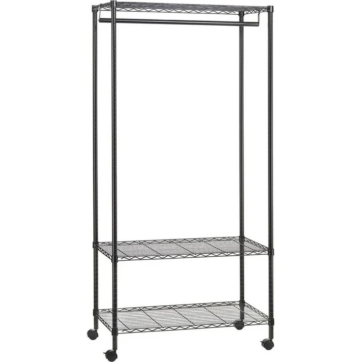 IDIMEX Garderobenständer BRINDISI, Garderobenwagen BRINDISI - Kleiderständer, mobiler Schrank, schwarz – Bild 2